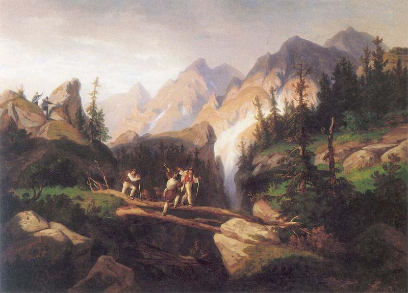 unknow artist Smugglers in the Tatra Mountains oil painting picture